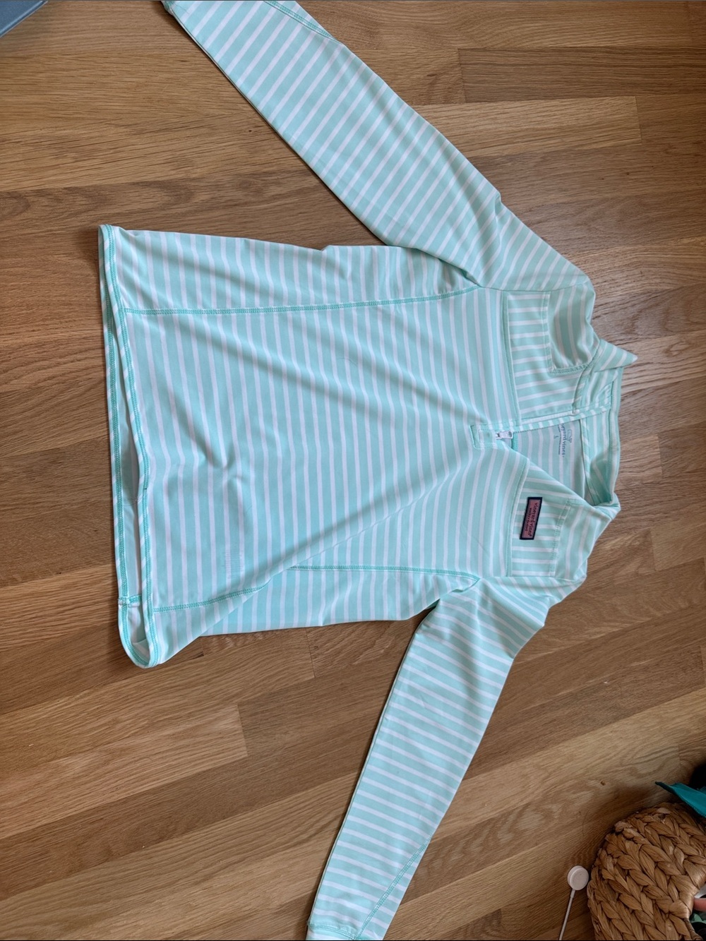 Mint Stripe Kids quarter zip Top - Vineyard Vines